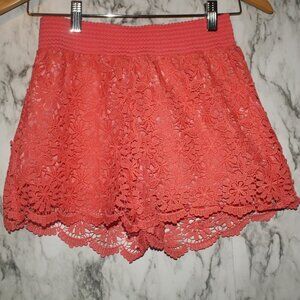Crochete Lace Womens Shorts Size Small Floral Festival